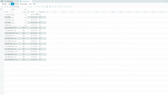 Tutorial - Sorting Data