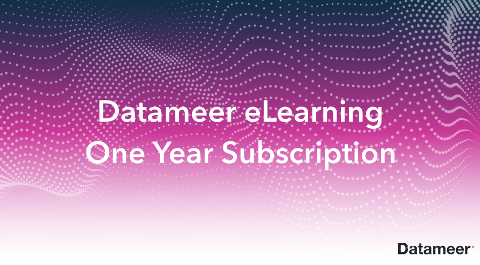 One Year Subscription to Datameer eLearning