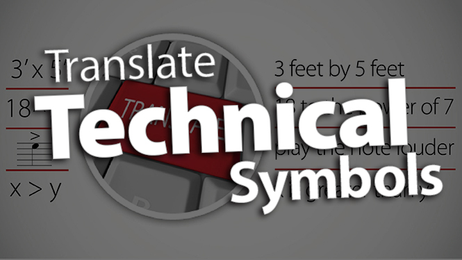 Translate Technical Symbols to Words