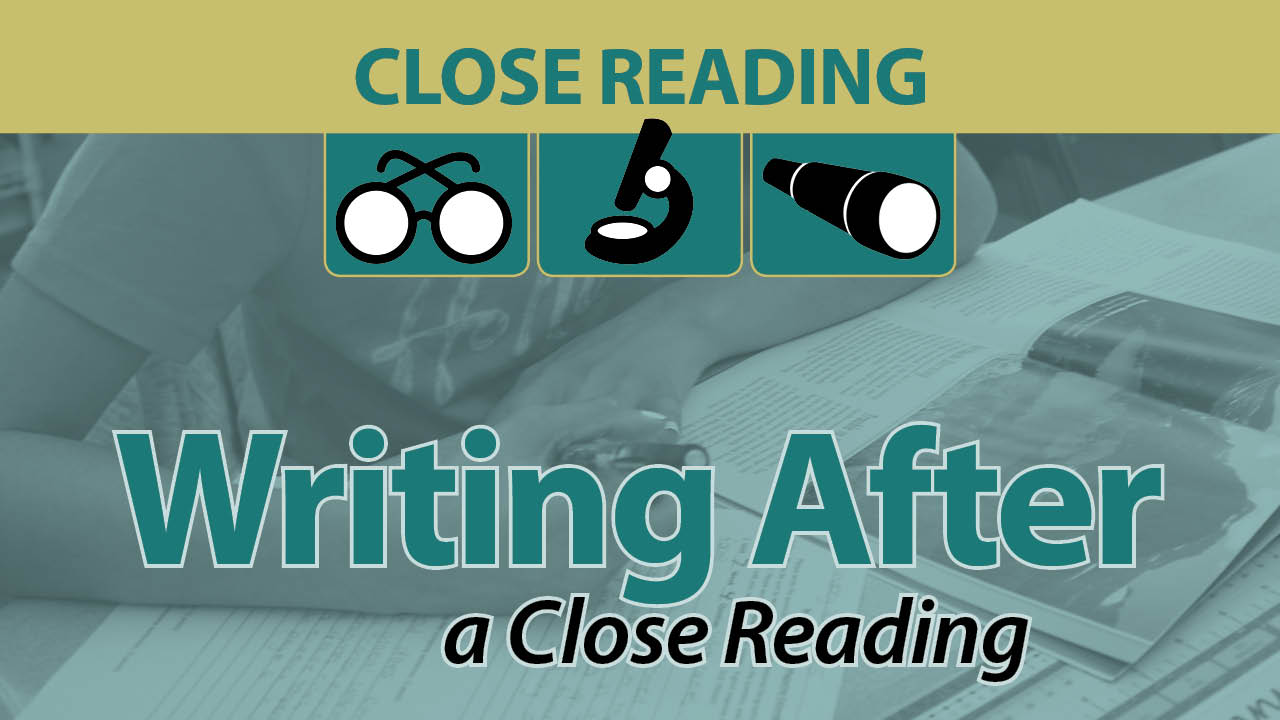 Writing After a Close Reading Secret Site