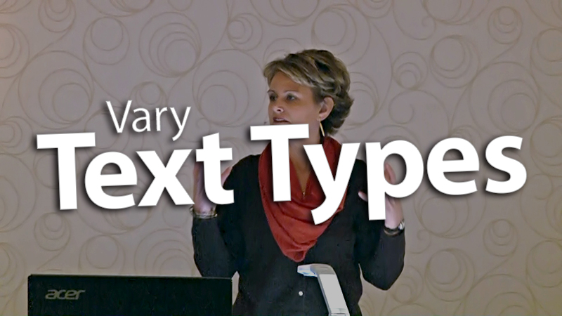 "Vary Text Types"
