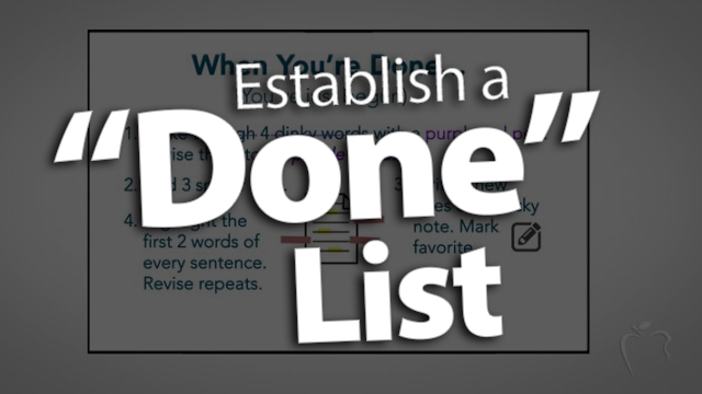 "Establish a "Done" List"