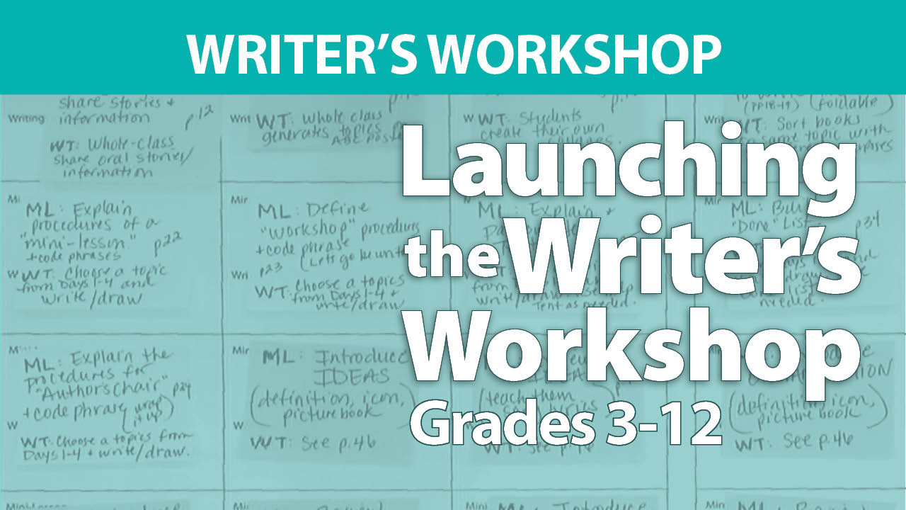 "Launching the Writer's Workshop: Grades 3-12"