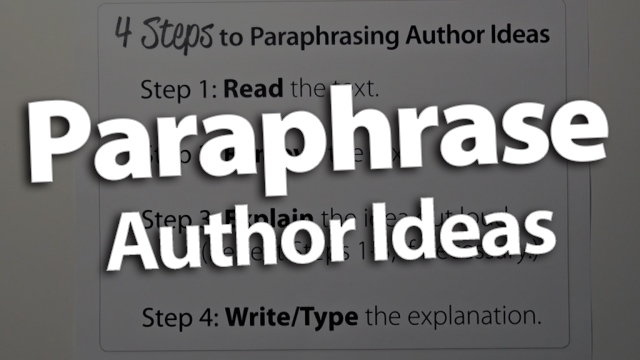 Paraphrase Author Ideas