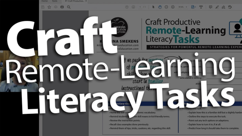 'Craft Productive Remote-Learning Literacy Tasks'
