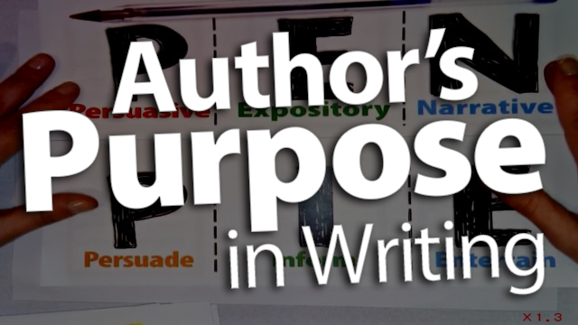 "Connect Modes of Writing to Author's Purpose"