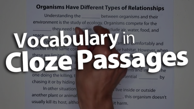 "Assess Vocabulary with Cloze Passages"