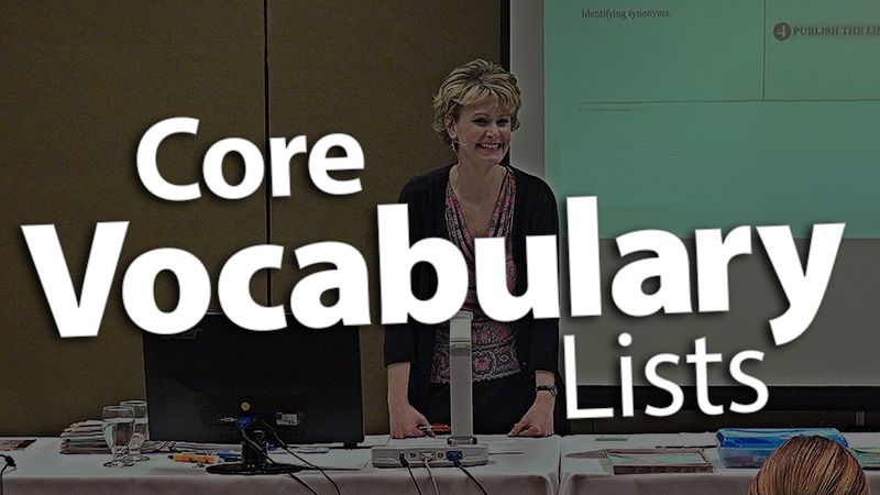 Omit "Examples" from Core Vocabulary Lists