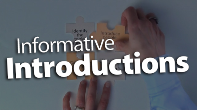 Piece Together Informative Introductions