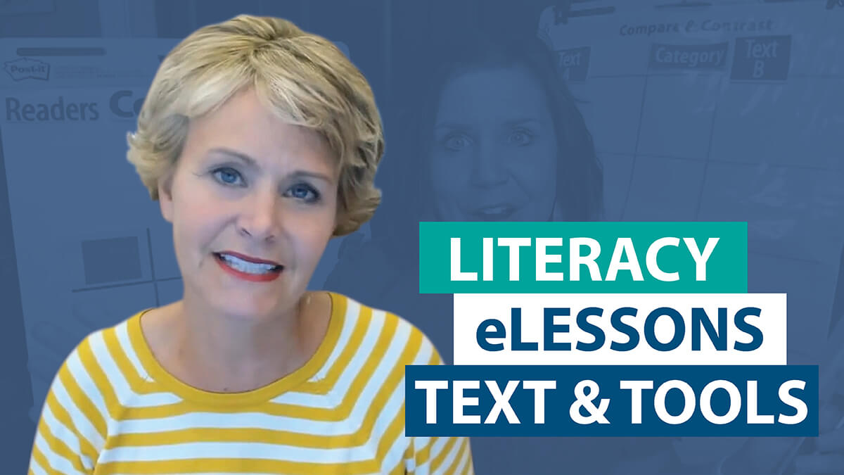 'Where can I find the texts and resources used within the free Literacy eLessons?'