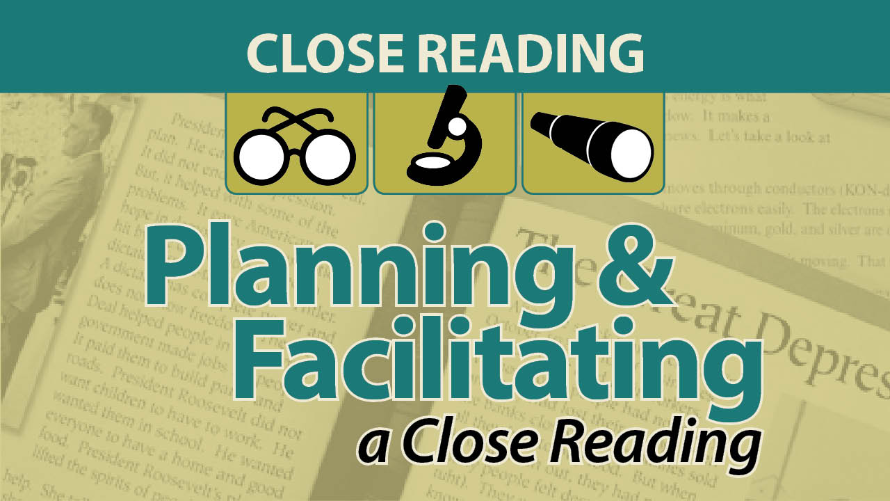 Planning & Facilitating a Close Reading Secret Site