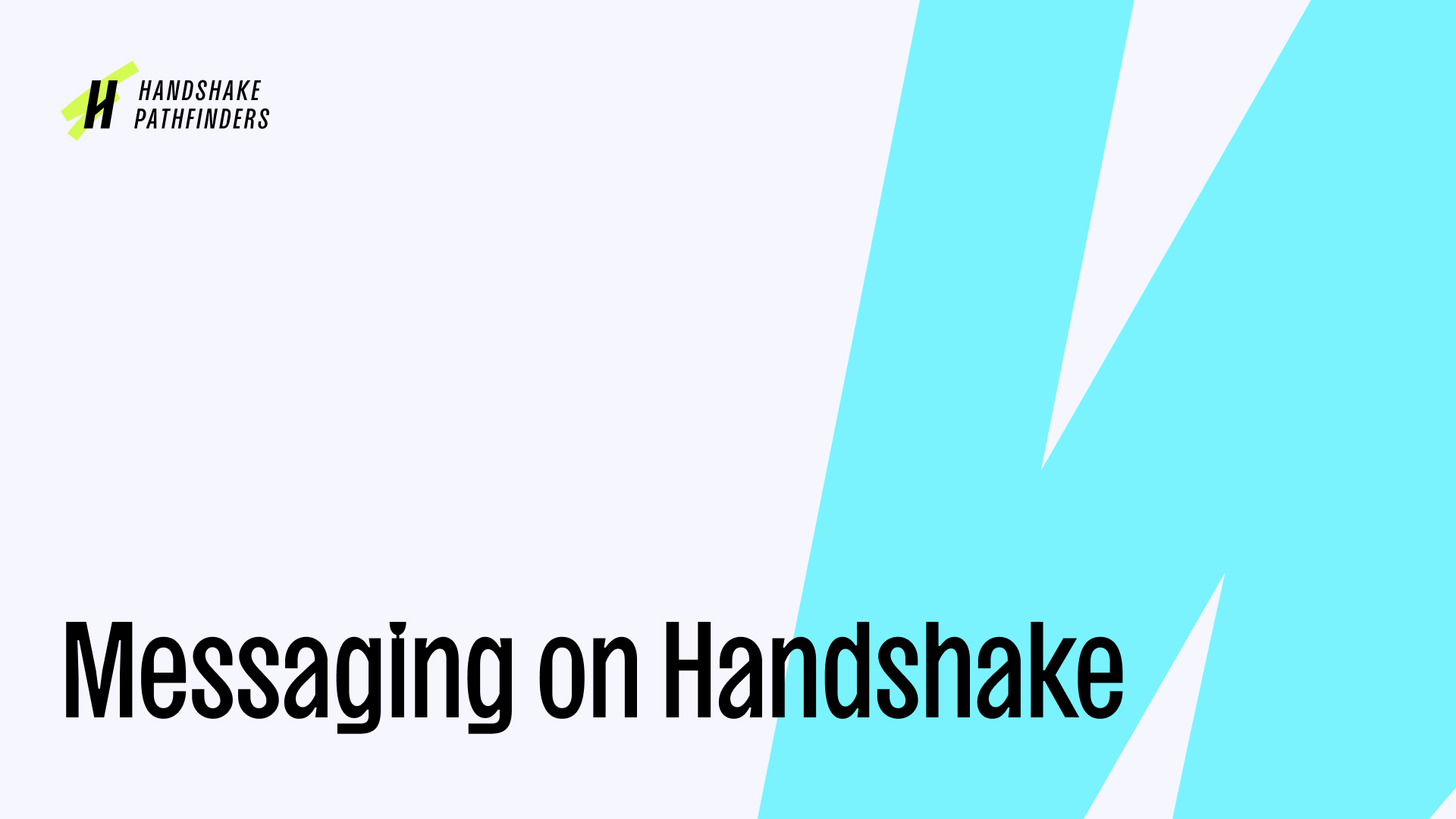 Messaging on Handshake