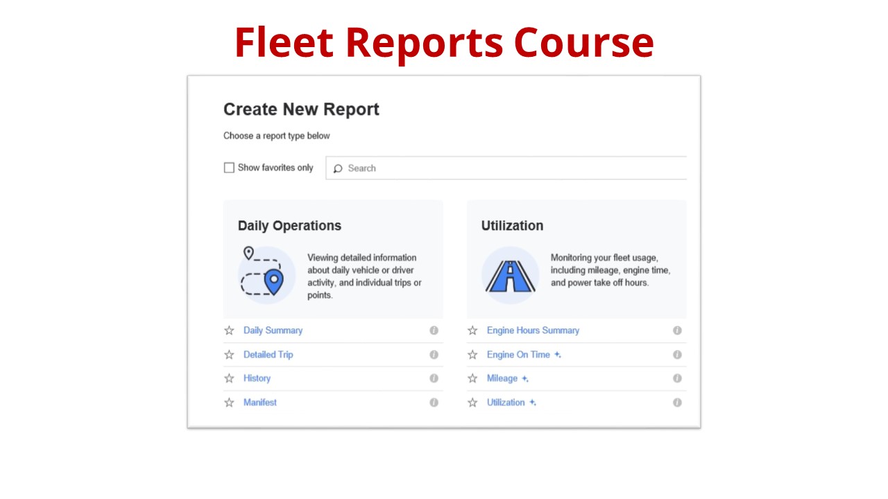 Fleet Reports Course