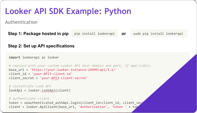 The Looker API