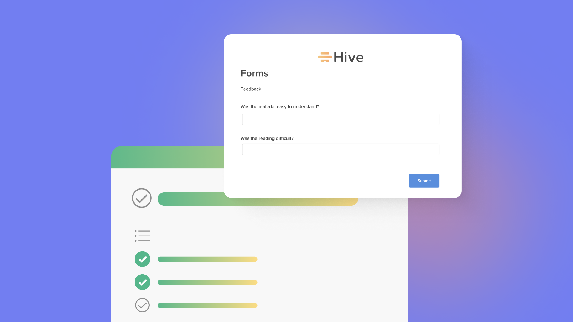 Capture Information Using Hive Forms