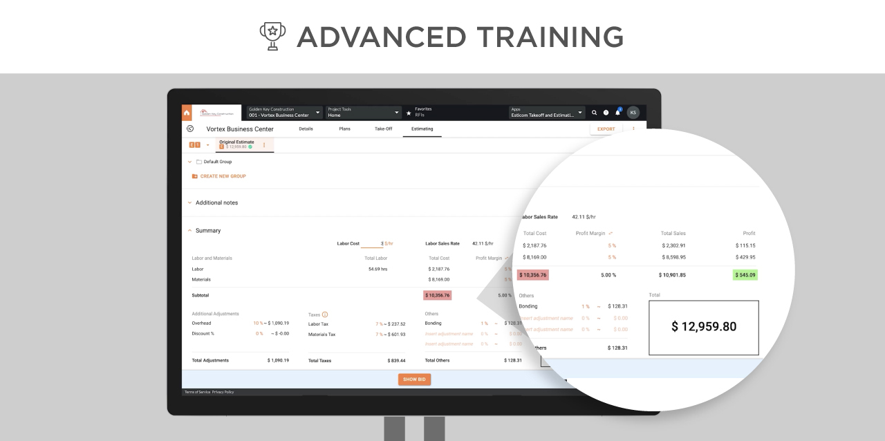 Procore Estimating