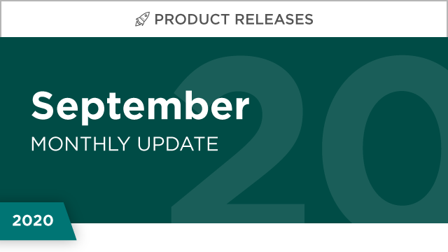 Product Releases: September 2020