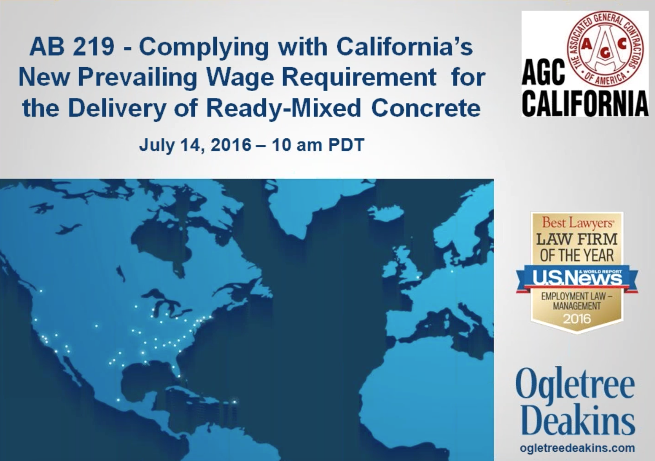 AB 219 - Complying with California's New Prevailing Wage Requirement for the Delivery of Ready-Mixed Concrete