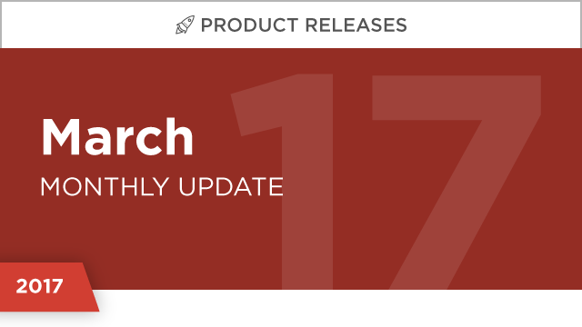 Product Releases: March 2017