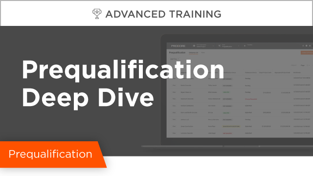 Prequalification Deep Dive