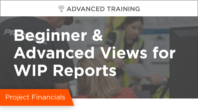 Views for WIP Reports