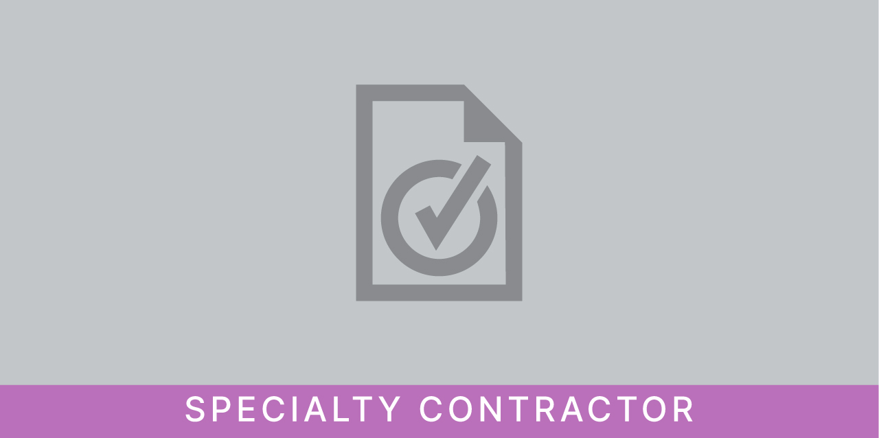 Prequalification Specialty Contractor