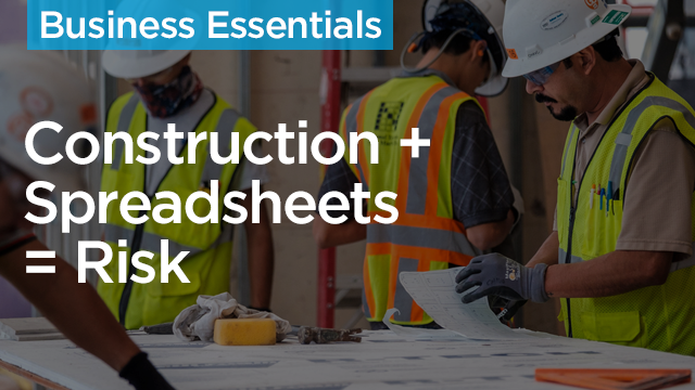 Construction + Spreadsheets = Risk