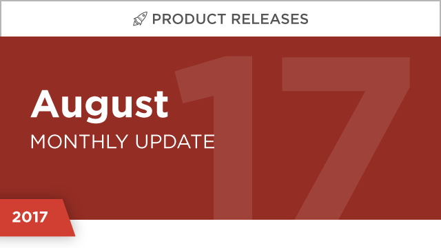 Product Releases: August 2017