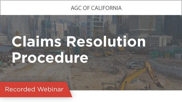 AB 626 - Claims Resolution Procedure