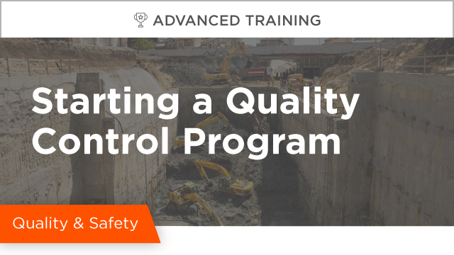 Starting a Quality Control Program