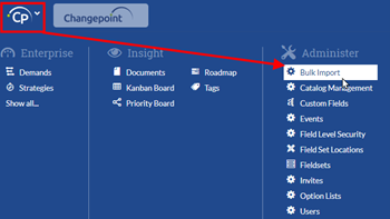 Changepoint SPM: Bulk Import Demands