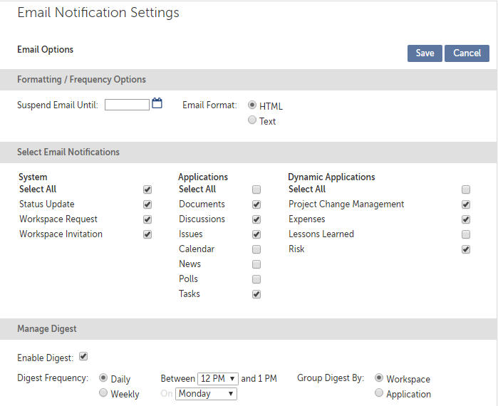 Changepoint PPM (Daptiv): Notifications