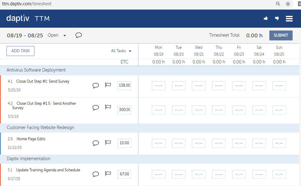 Changepoint PPM (Daptiv): Using MOBILE Timesheets