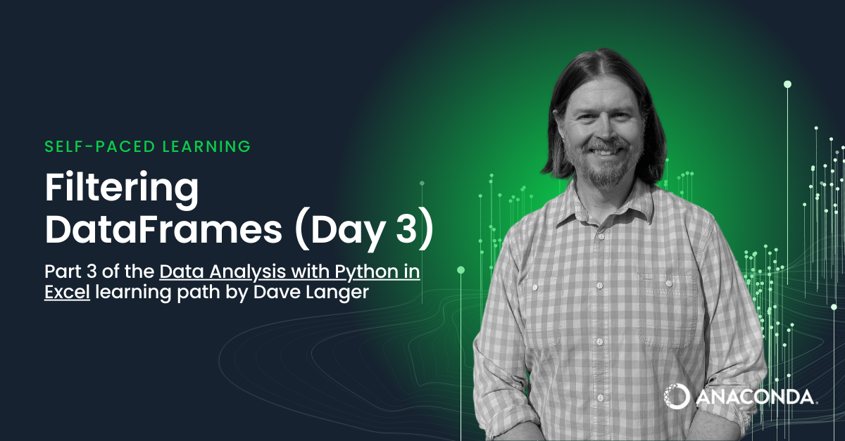 Data Analysis with Python in Excel: Filtering DataFrames (Day 3)