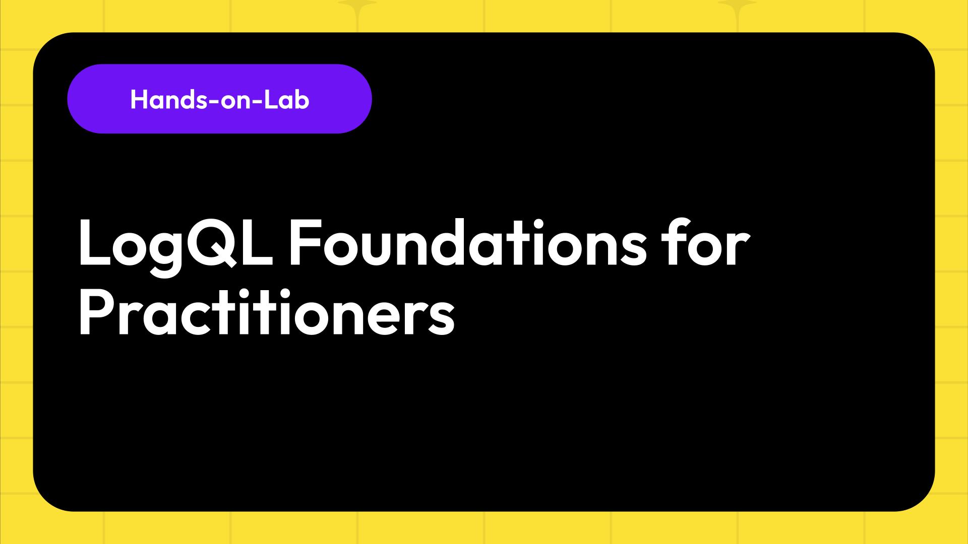 Foundation Lab Sign In Lab: LogQL Foundations for Practitioners