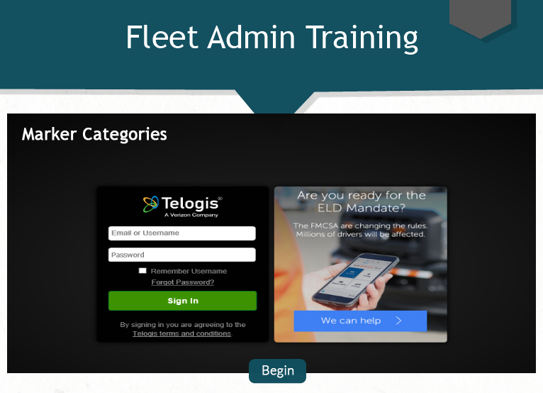 Fleet Admin - Marker Categories