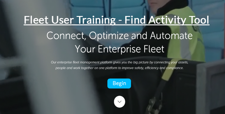 Fleet User - Map Tool - Find Activity