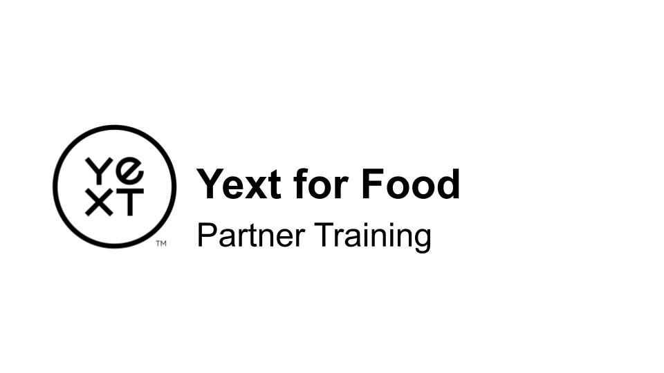 Partner | Yext for Food