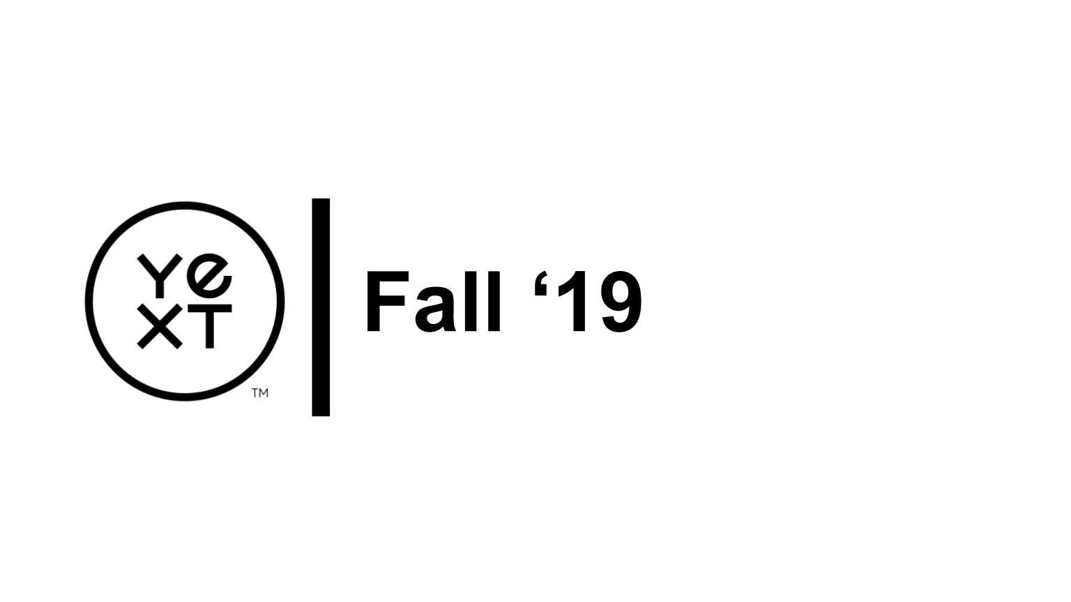 Partner | Fall '19 Release Training