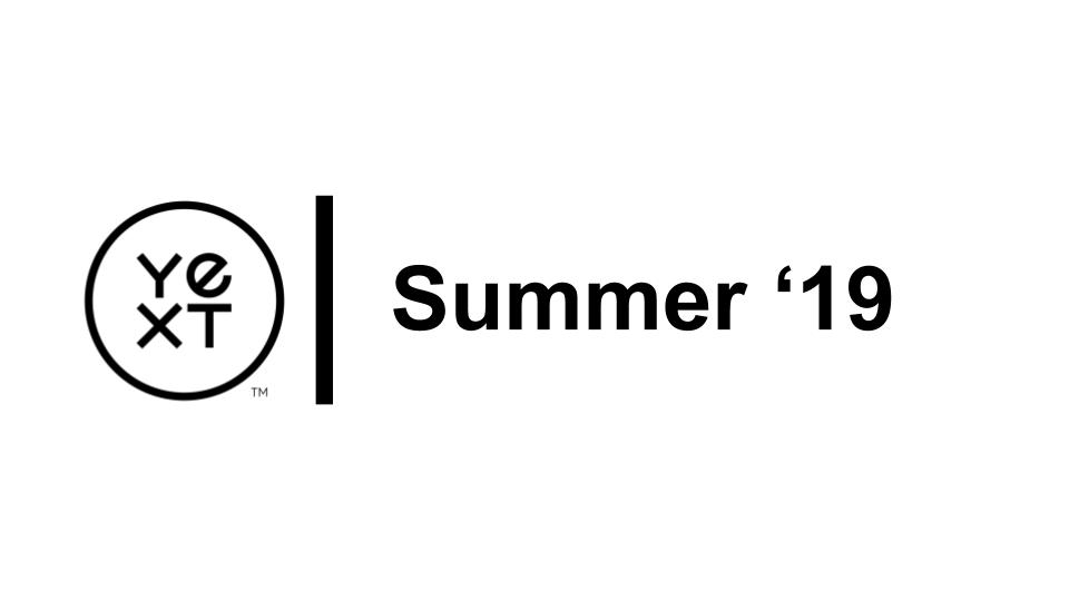 Partner | Summer 2019 Release