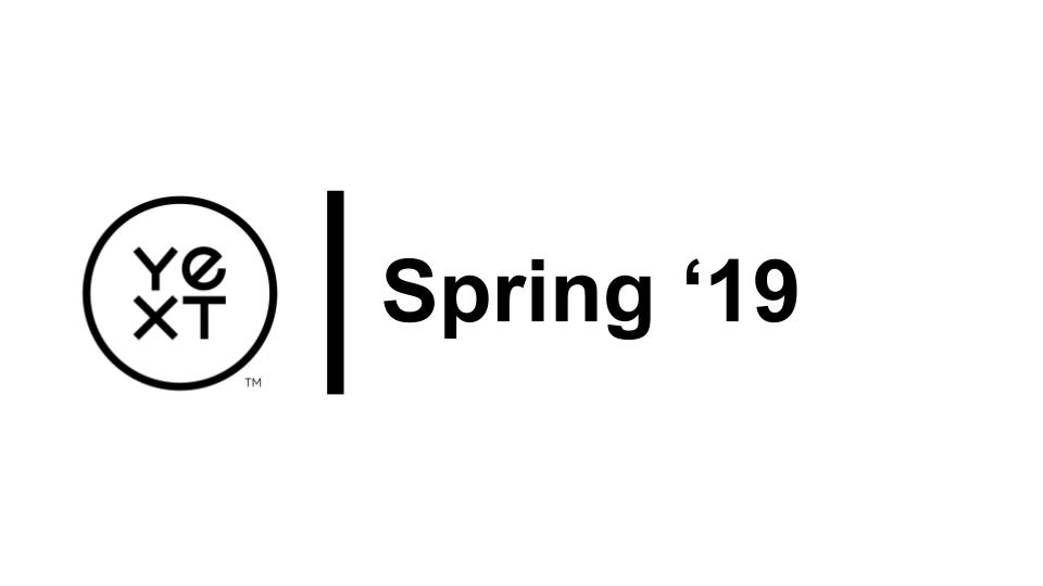 Partner | Spring 2019 Release