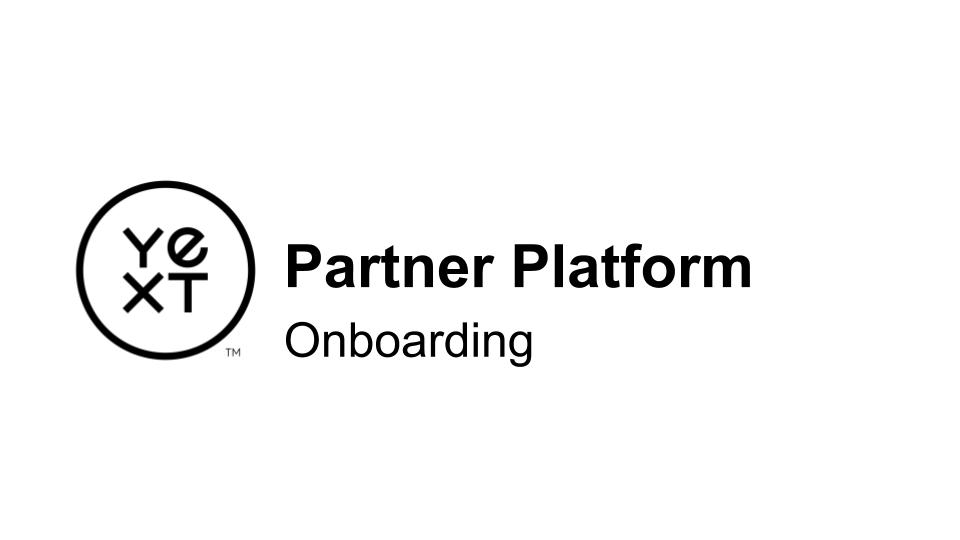 Partner | Platform Onboarding