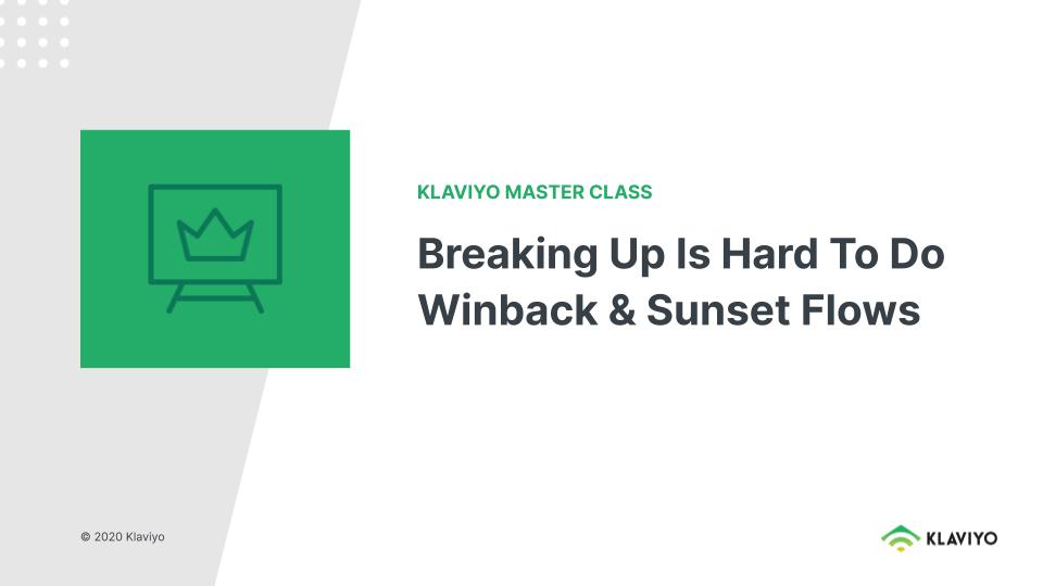 Master Class: Breaking Up is Hard to Do