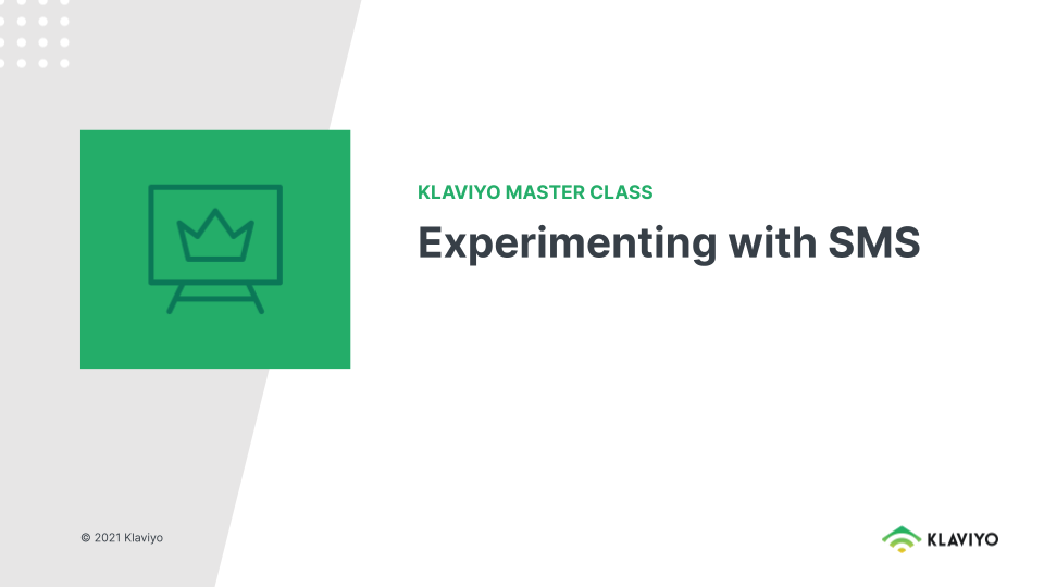 Master Class: Experimenting with SMS