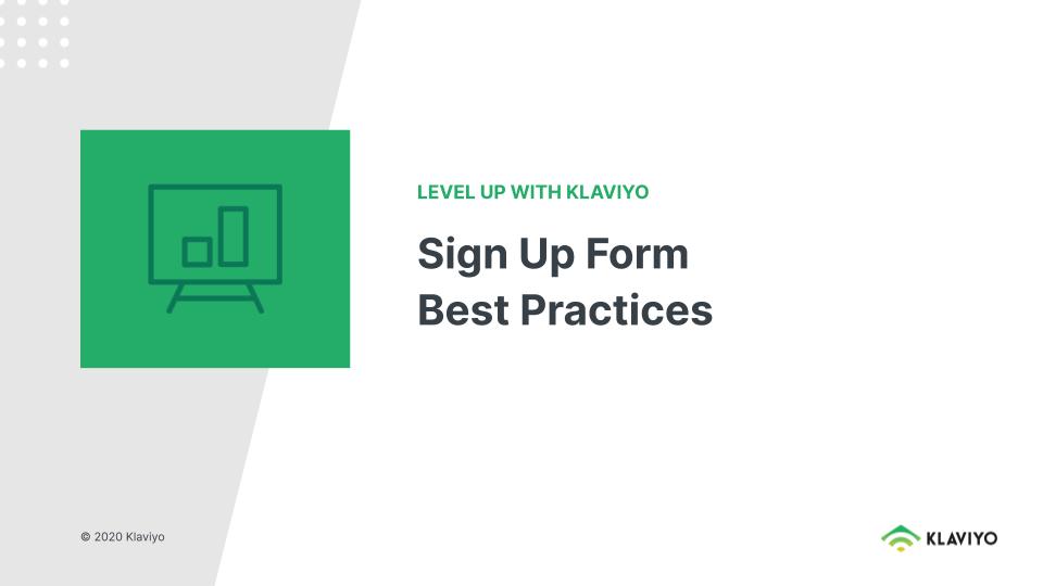 Level Up: Signup Form Best Practices