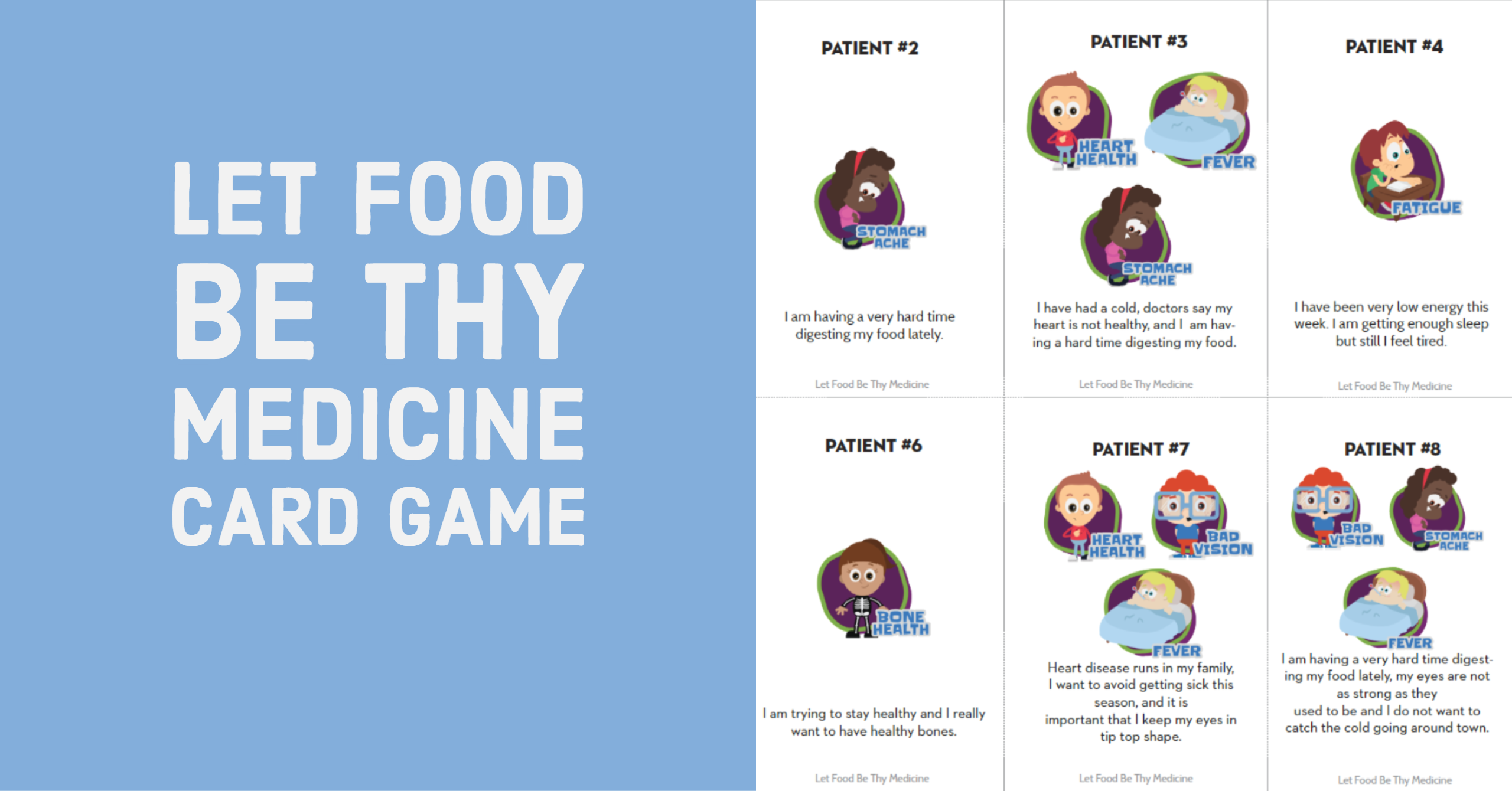 Materials: Let Food Be Thy Medicine Game