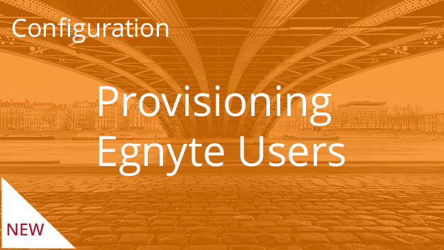 Provisioning Egnyte Users