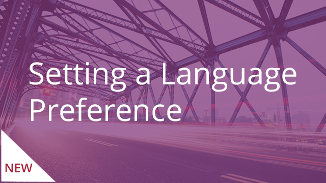 Setting a Language Preference