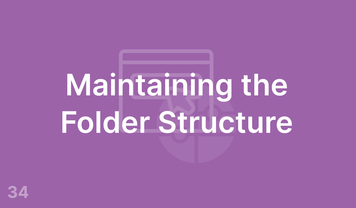 Maintaining the Folder Structure (#34)