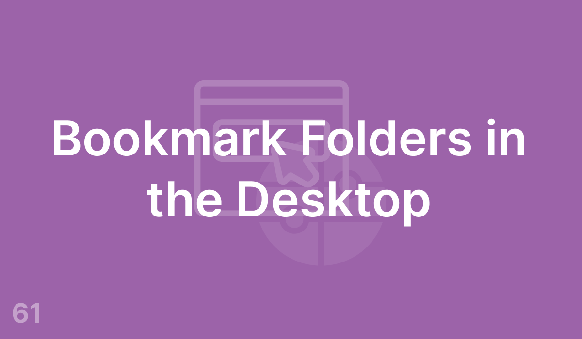 Bookmark Folders on the Desktop (#61)